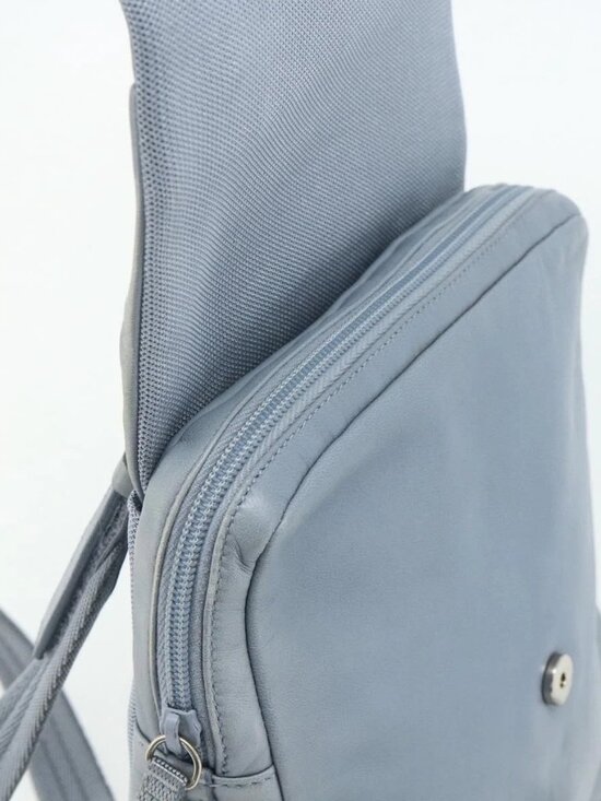 PRADA Backpack Leather Light Blue Silver Auth BA12406A main image 13